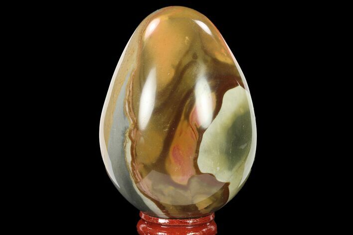 Polished Polychrome Jasper Egg - Madagascar #134586